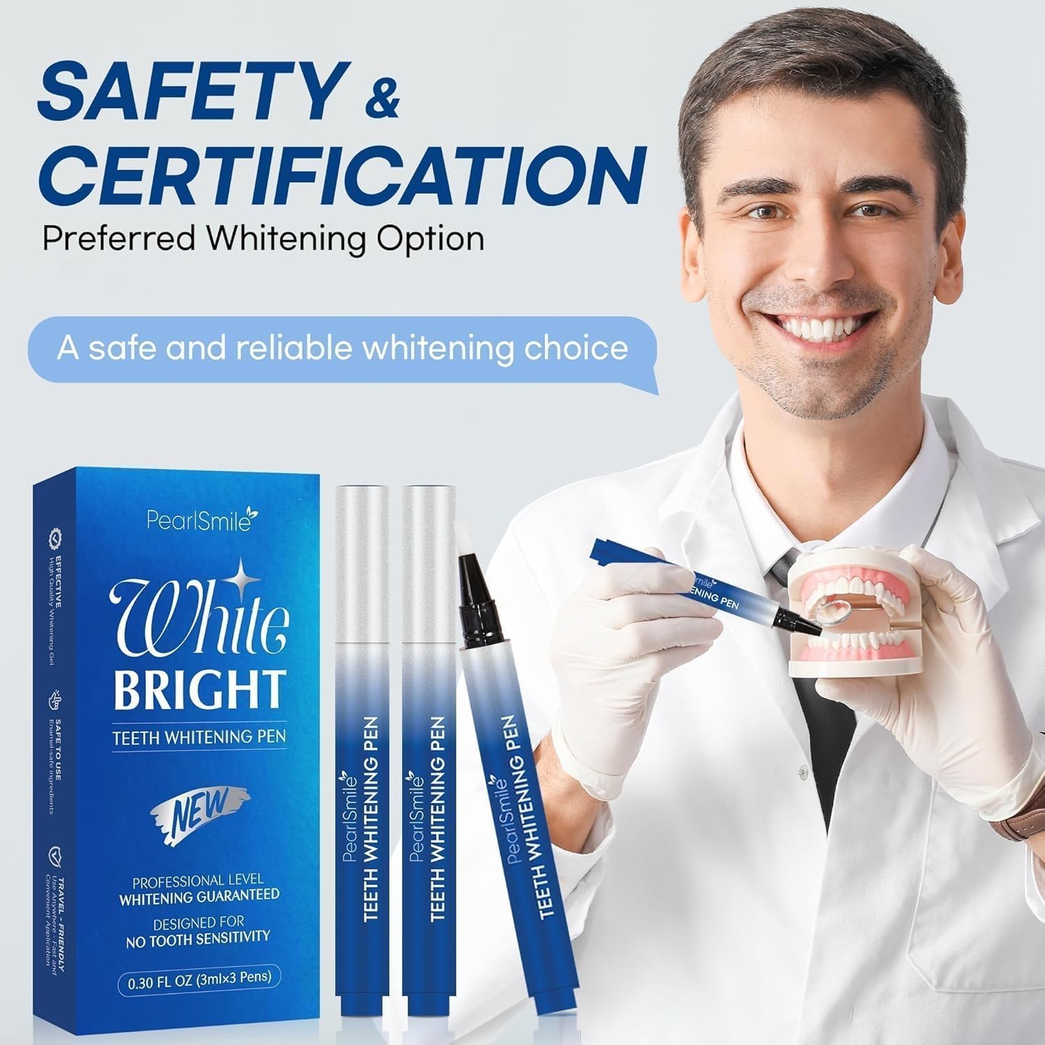 Teeth Whitening Gel – Set of 3 – Gentle, Pain-Free Formula for Sensitive Teeth – Easy, Mess-Free Application – Travel-Friendly & Enamel-Safe for a Brighter Smile - Image 6
