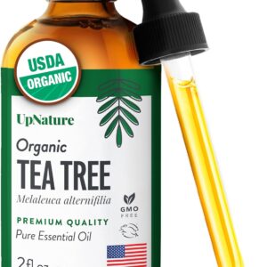 UpNature Organic Tea Tree Oil - 100% Pure Tea Tree Oil for Skin, Hair, Toenail, 2oz