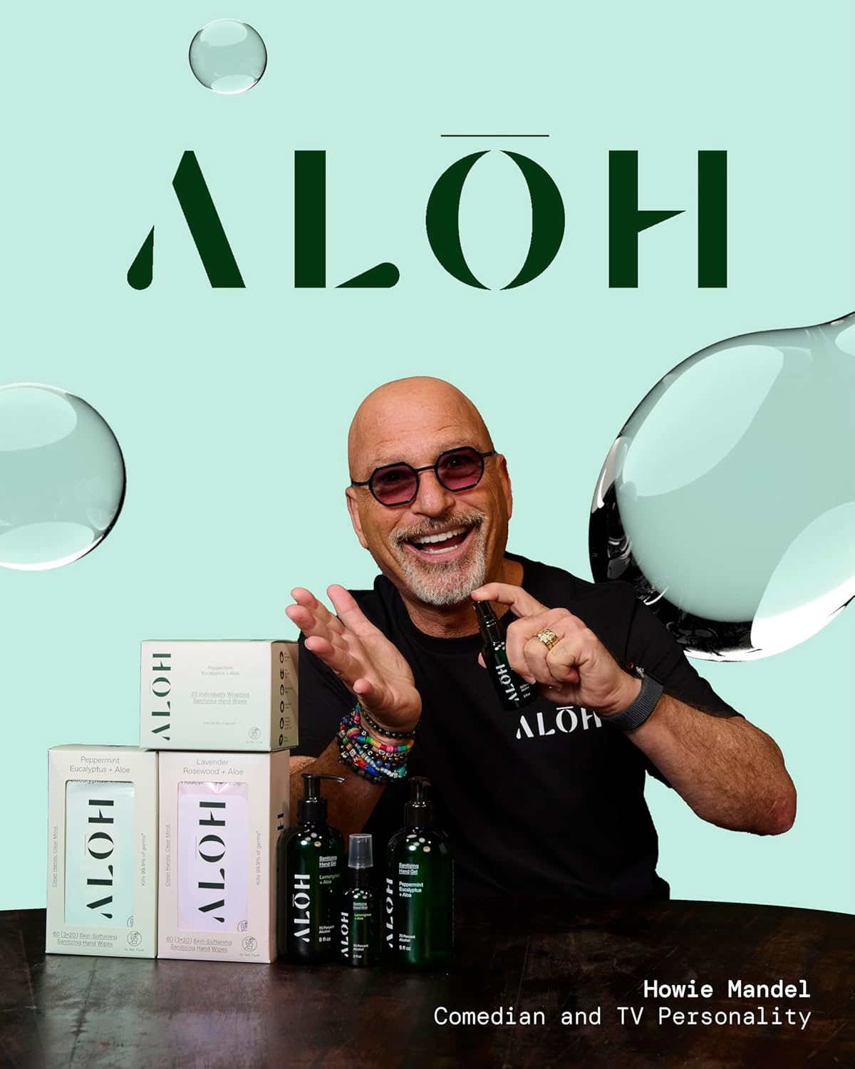 ALŌH Hand Sanitizer Gel 2-pack 8oz Bottles Peppermint Eucalyptus Aloe for All Ages - Image 2