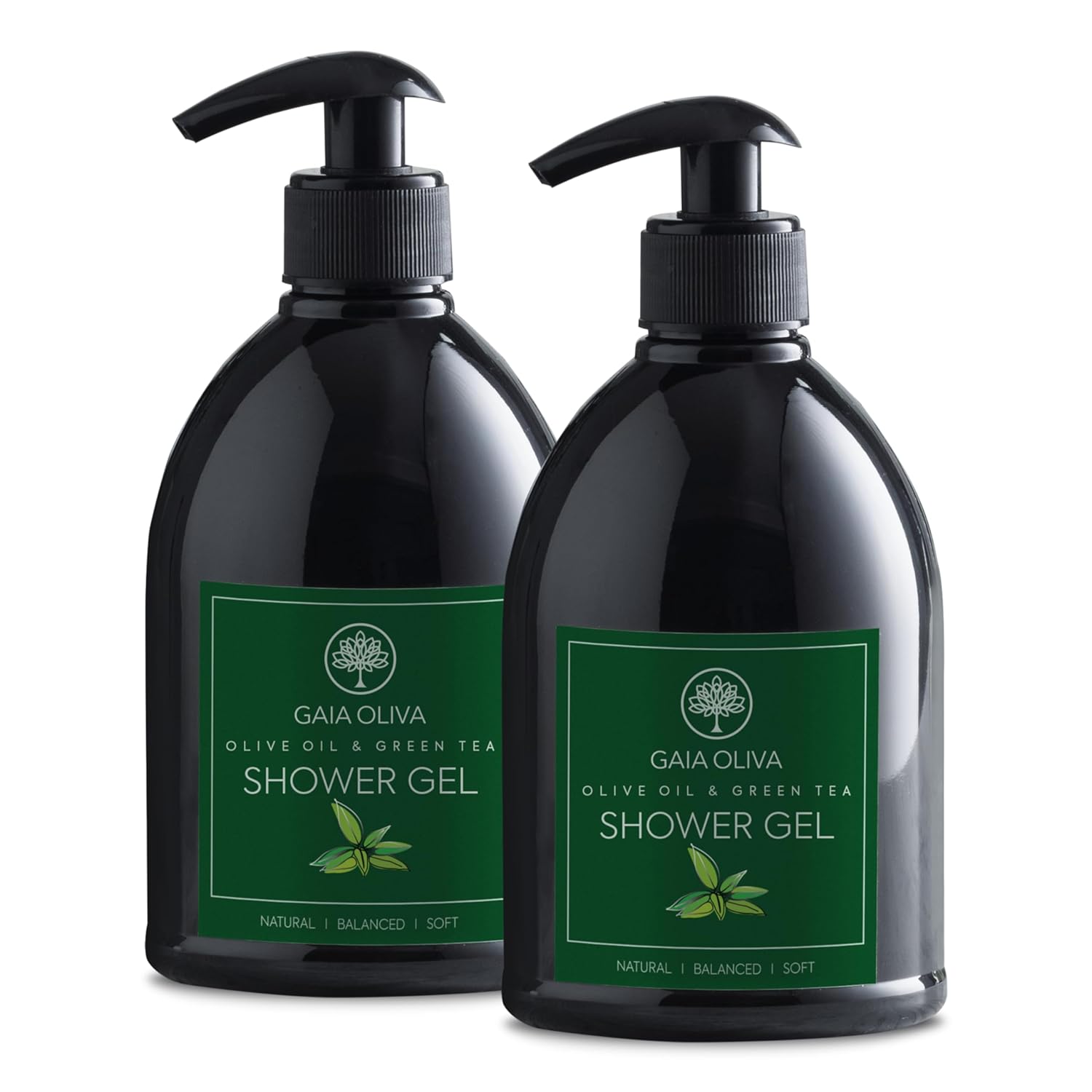 Olive Oil Shower Gel β Natural Body Wash with Green Tea, Hydrating, Moisturizing Body Wash for Women & Men, Plant-based Bath & Shower Gel for Dry Skin, 16.9 Fl Oz (Pack Of 2)