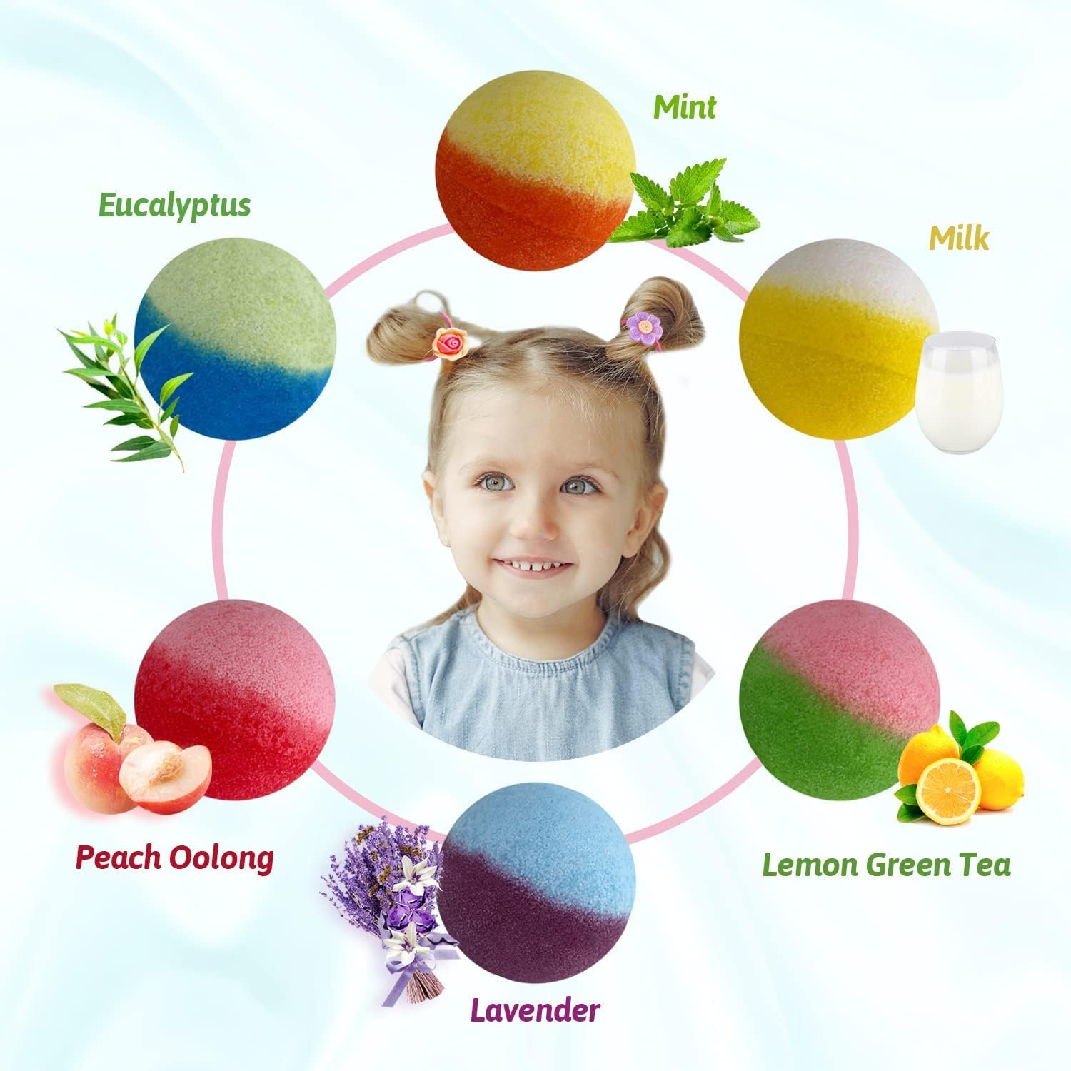 Bath Bombs for Kids with Girls Jewelry Inside, 6PCS XXL Surprise Bath Bombs with 18PCS (6 Sets) Jewelry Inside, Natural Organic Toys Bath Fizzy Bombs, Kids Birthday Christmas Basket Stuffers - Image 4