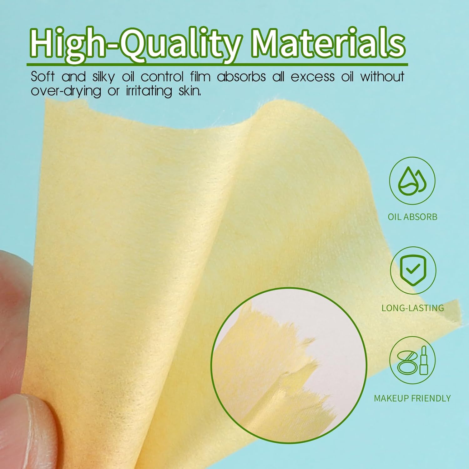 300 Sheets Blotting Paper, HNYYZL Oil Absorbing Sheets for Oily Skin, Oil Control for Face, Makeup Blotting Paper, Natural Oil Absorbing Facial Blotting Sheets for Oily Skin Care (Pack of 3) - Image 4