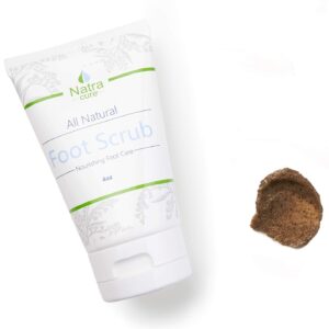 NatraCure Exfoliating Foot Scrub for Pedicures – Foot Exfoliator for Rough Feet, Dry Feet and Crusty Feet Treatment – Pedi Scrub Foot Softener & Smoother – Foot Soap Tea Tree Oil Foot Wash – 4 oz