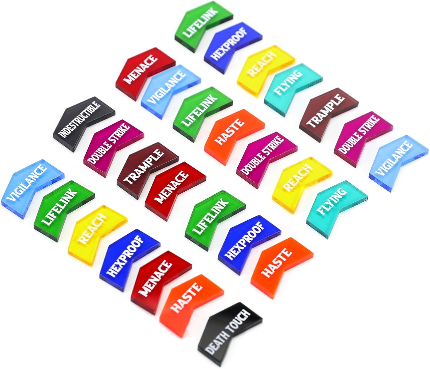 SIXPOINTS 60 Pieces MTG Keyword Counters -Set of Color Coded MTG Tokens & Box Set Compatible with Magic The Gathering, TCG, Card Games Accessories (MTG Keyword Counters) - Image 4
