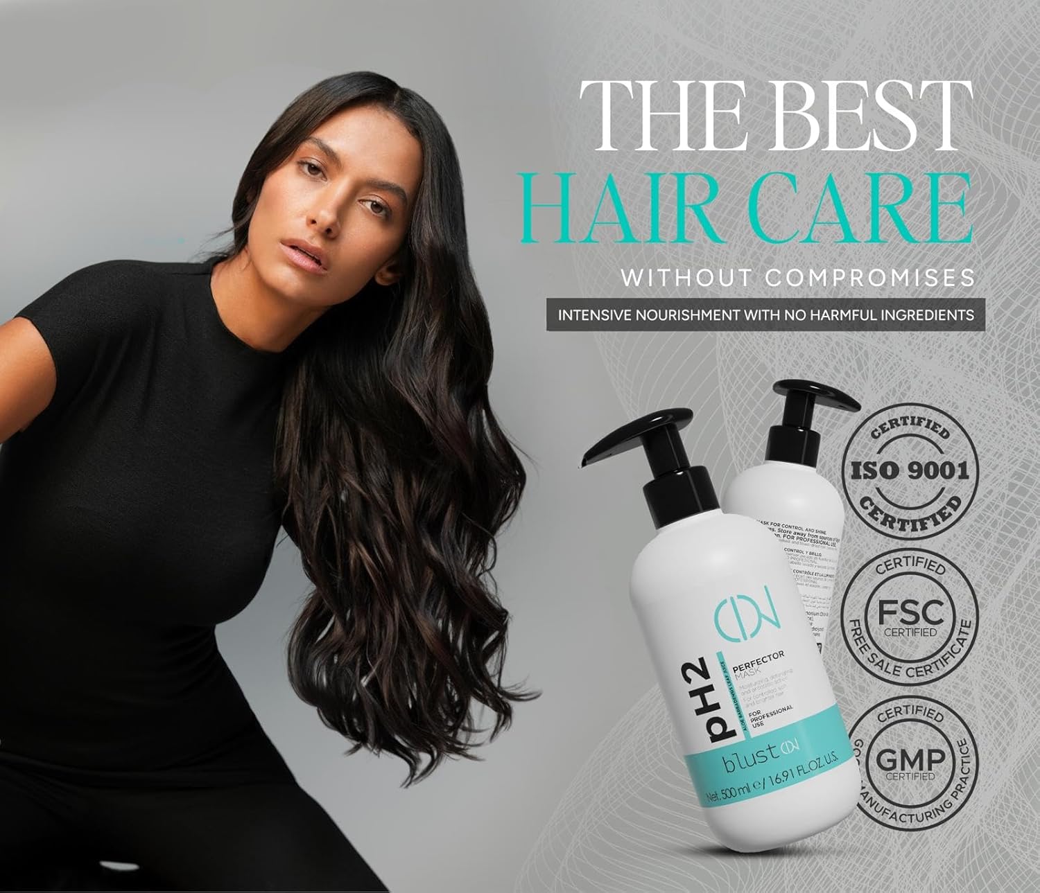 PH2 PERFECT MASK – Professional Hair Mask with Acidic pH 2 – Intensive Treatment for Damaged Hair – Weekly Repair Mask – Deep Hydration and Color Protection – 500ml - Image 8