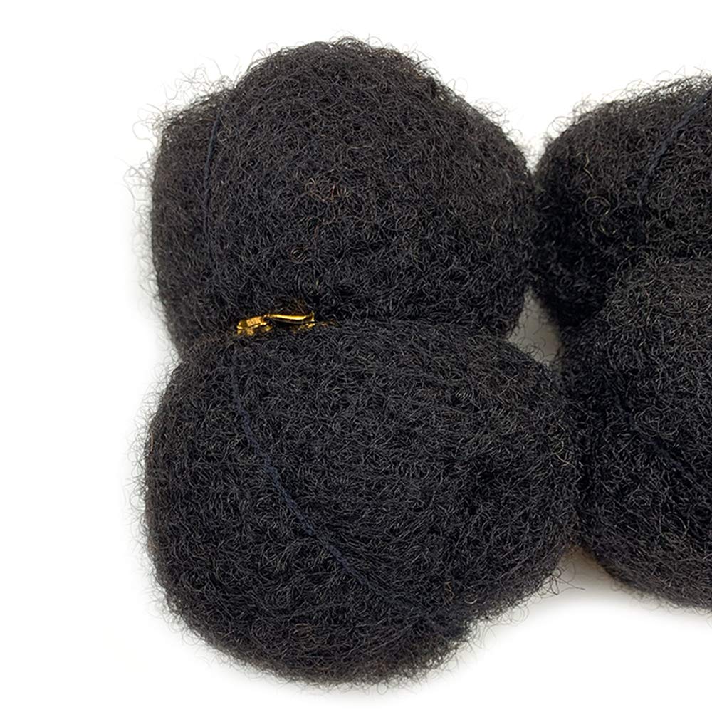 New 4 Bundles 8 Inch Tight Afro Kinky Human Hair for Dreadlocks Natural Black Soft Texture - Image 4