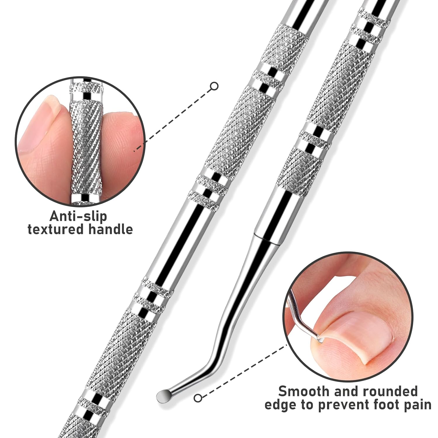 Ingrown Toenail Tool Kit, Ingrown Toenail Removal Kit: Ingrown Toenail Clippers, Ingrown Toenail File and Lifters, Under Nail Cleaner - Professional Pedicure Tools Set for Effective Treatment - Image 6