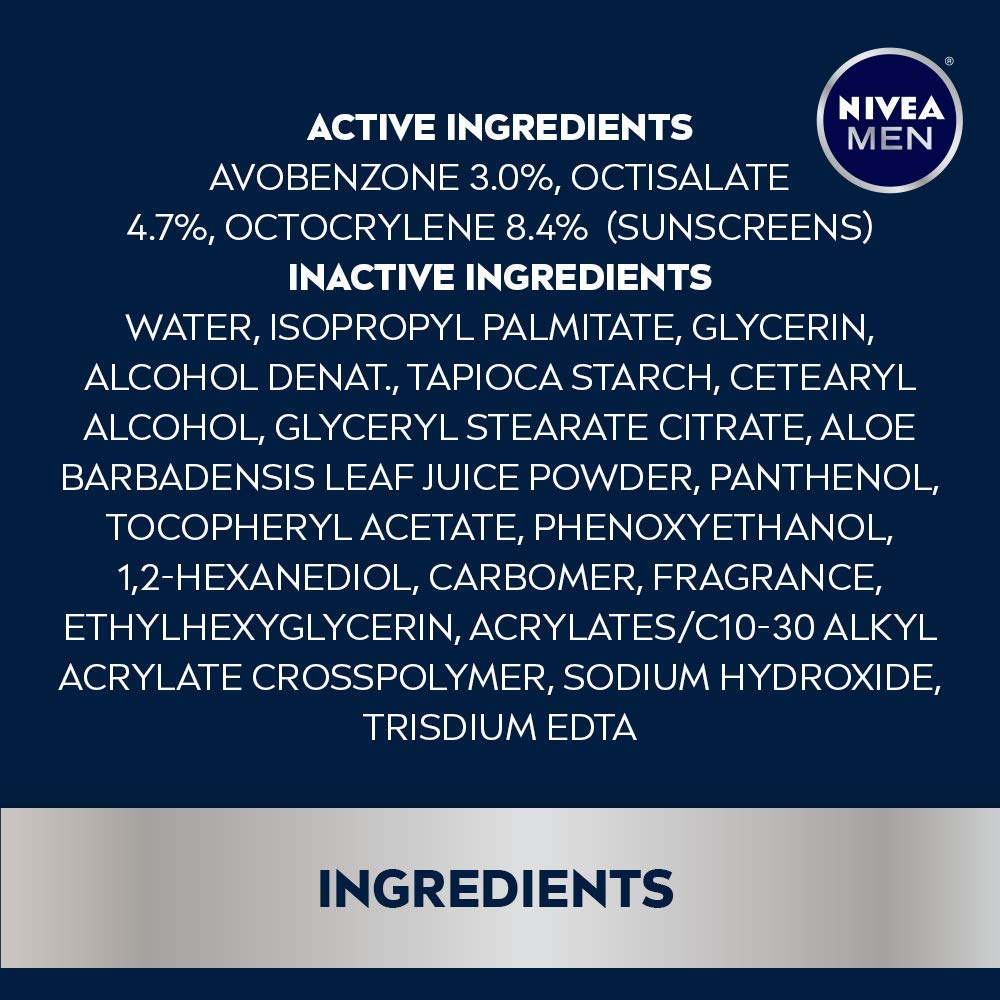NIVEA MEN Maximum Hydration Face Lotion, Face Lotion with Broad Spectrum SPF 15 Sunscreen for Men, 3 Pack of 2.5 Fl Oz Tubes - Image 7