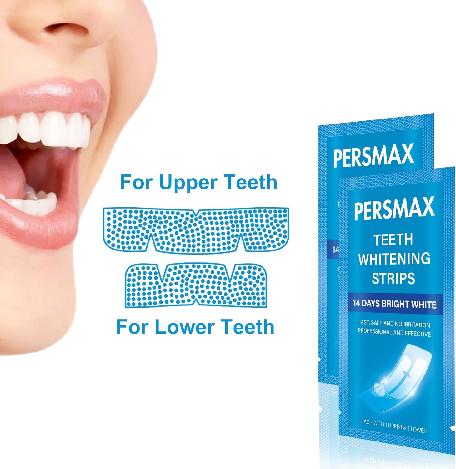 Enamel Safe Teeth Whitening Strips Kit for Sensitive Teeth 14 Treatments 28 Strips - Image 4