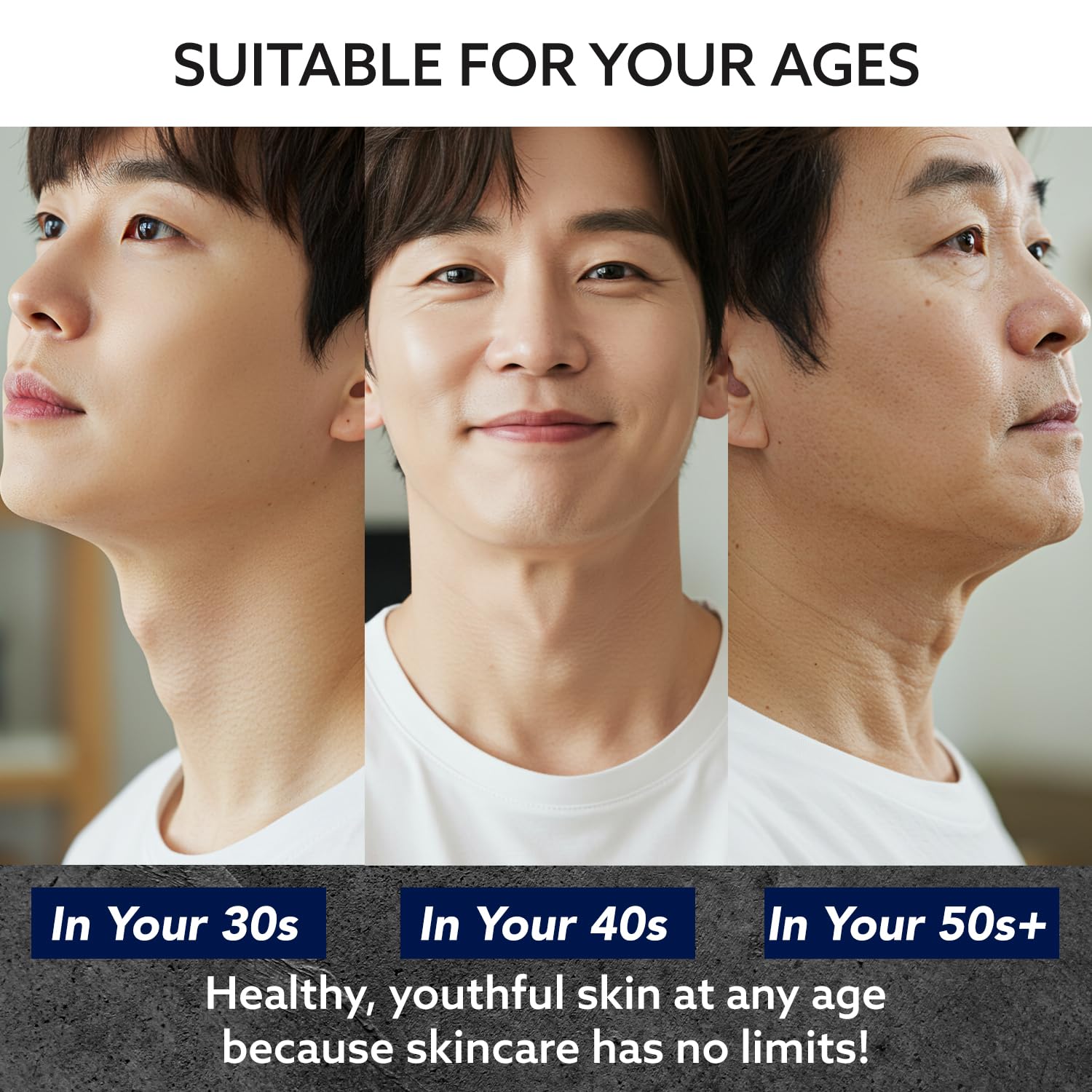 Korean 6-in-1 Men's Anti-Aging Face Cream 1.7 oz Retinol Collagen for Wrinkles & Eye Bags - Image 4