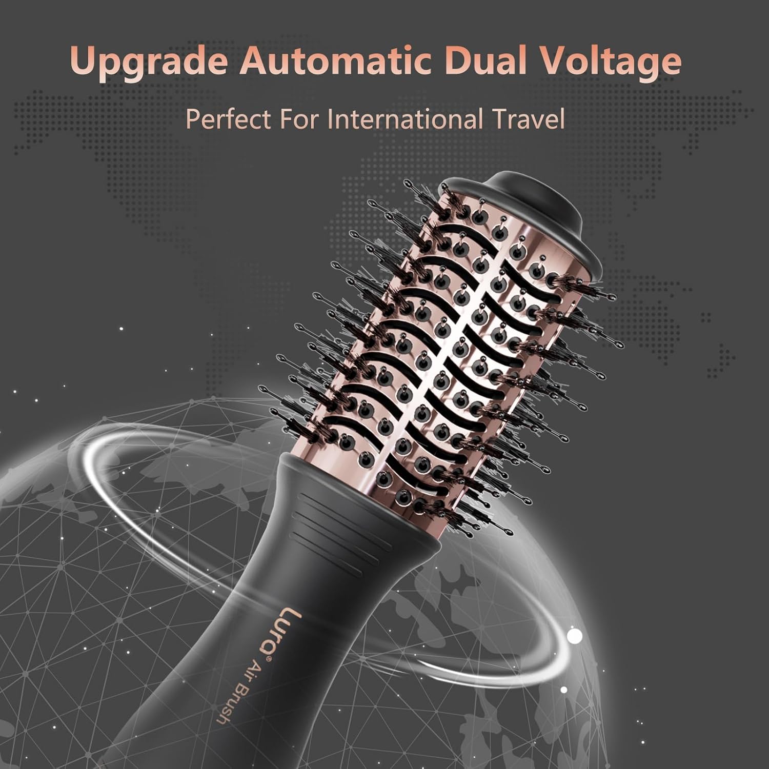 Portable Travel Mini Hair Dryer Brush Automatic Dual Voltage for Women and Kids - Image 2