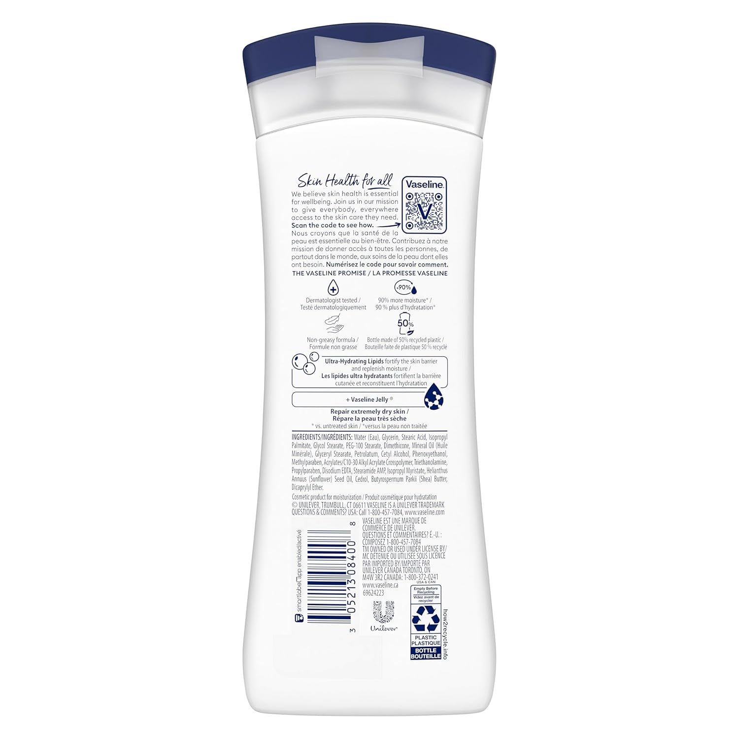 Vaseline Intensive Care Body Lotion for Dry Skin Advanced Repair Unscented Lotion Made with Ultra-Hydrating Lipids + Vaseline Jelly to Repair Extremely Dry Skin 10 oz - Image 2