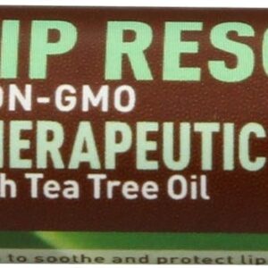 Desert Essence Lip Rescue Therapeutic with Tea Tree Oil - 0.15 Oz - Antiseptic Balm - For Cracked Lips, Cold Sores - For Softer, Smoother Lips - Moisturizer - Unscented - Vitamin E - Aloe Vera
