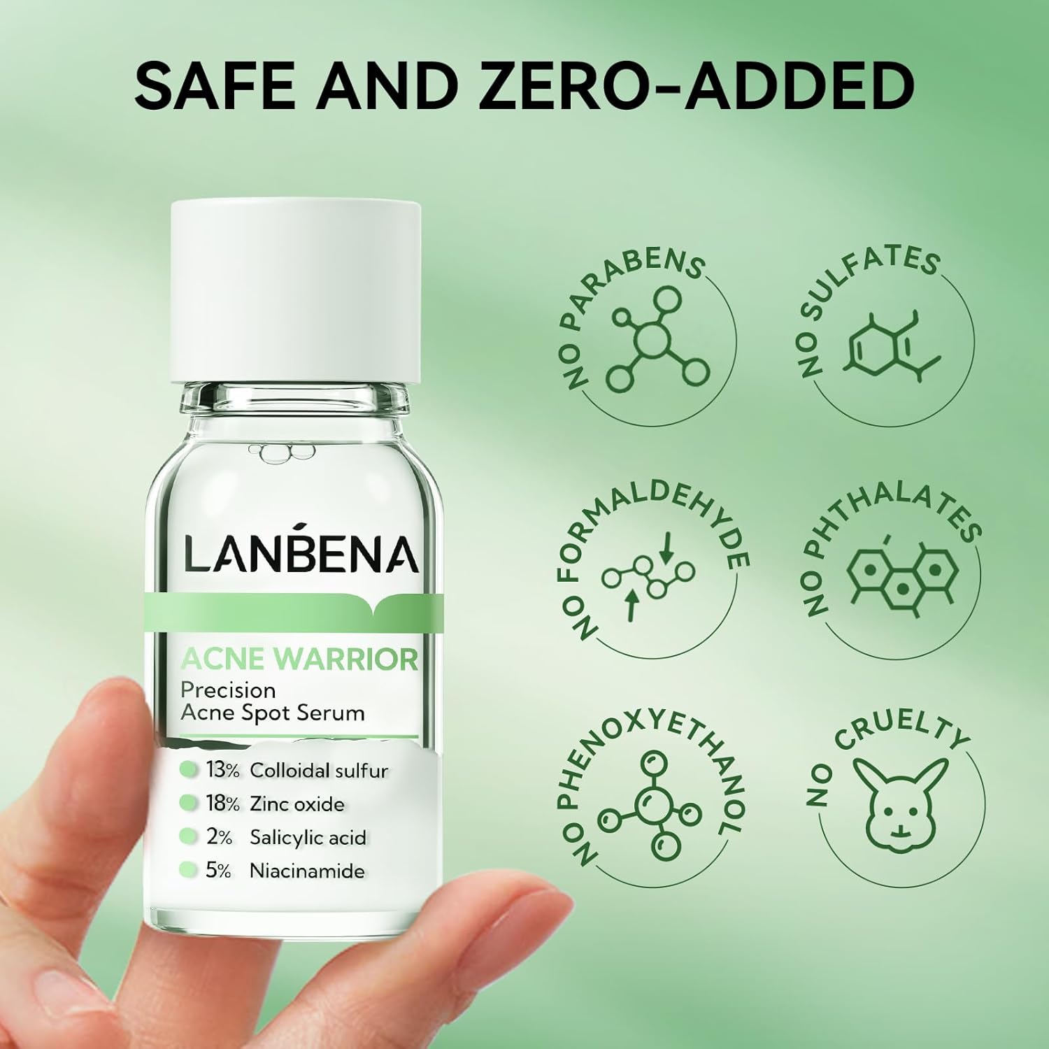 LANBENA Precision Acne Spot Serum, Acne Drying Lotion, Overnight Acne Treatment For Face, Dry Out Pimples, Blemishes, Zits And Clean Pores, 0.42 Fl Oz - Image 6