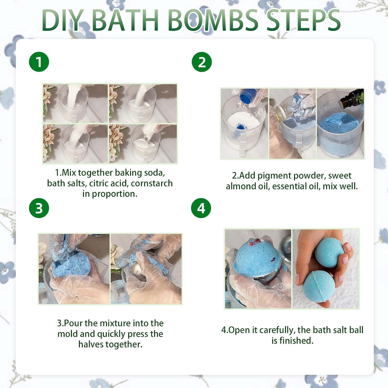 33-Piece DIY Bath Bomb Making Kit with Soap Supplies for Women and Girls - Image 4