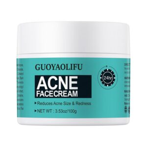 Cystic Acne Spot Treatment Cream for Face, Back, Butt, Body - Spot Treatment for Pimples, Blemishes, Blackheads, Oil Control - Natural Ingredients - for Teens, Women, and Men