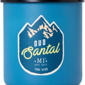 Manly Indulgence Oud Santal Scented Candles for Men, 2 Wick, 15 oz Premium Soy Blend Wax, 60H Burn, Candles for Home Scented – Made in The USA