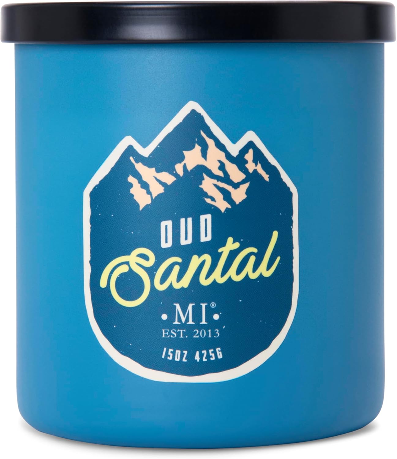 Manly Indulgence Oud Santal Scented Candles for Men, 2 Wick, 15 oz Premium Soy Blend Wax, 60H Burn, Candles for Home Scented – Made in The USA