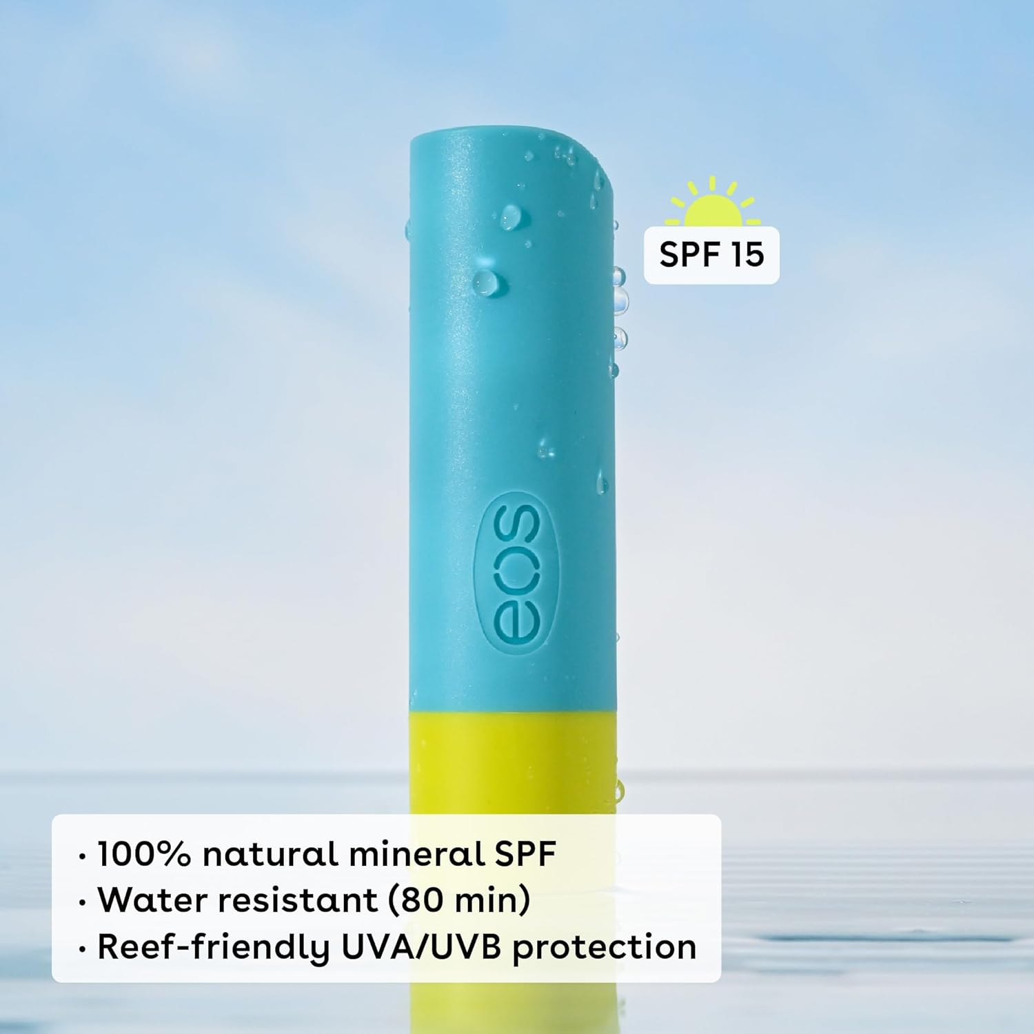 Eos Natural Pineapple Coconut SPF 15 Lip Balm 0.14 oz Water Resistant Daily Protection - Image 3
