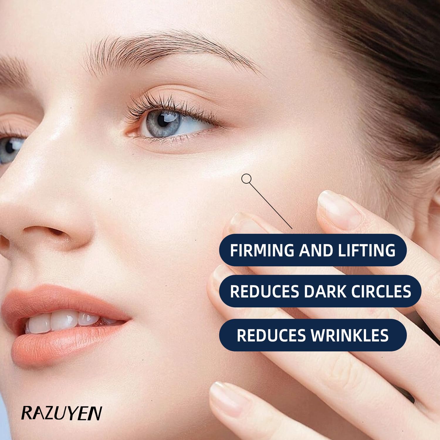 Under Eye Cream For Dark Circles, Puffiness and Wrinkles, Hyaluronic Acid + Peptide + Caffeine Eye Cream Anti Aging, Hydrating Eye Care, 20ml/0.67 fl oz - Image 4