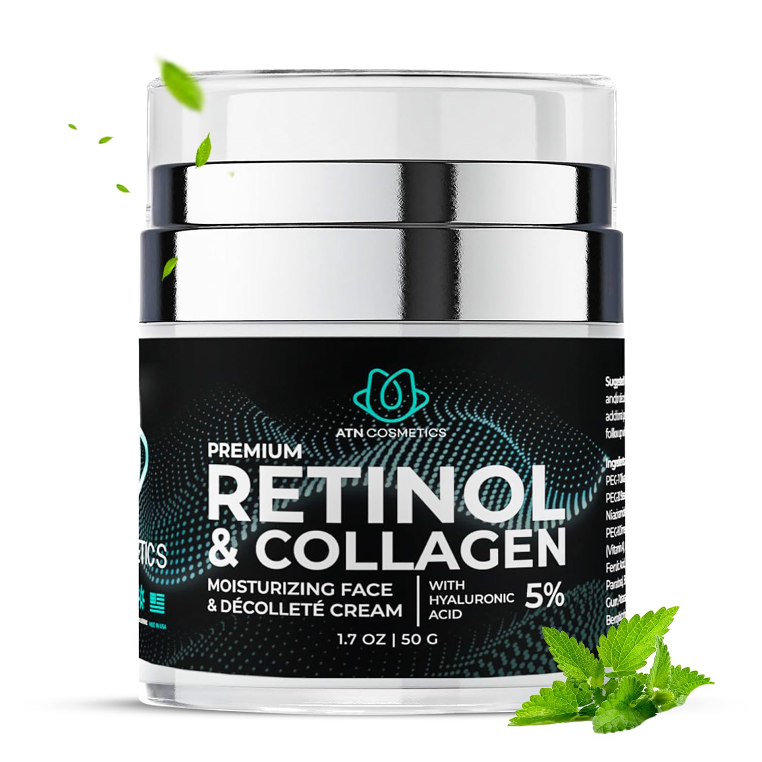 Retinol Anti-Aging Face and Neck Cream with Collagen Moisturizer 1.7 oz - Image 5