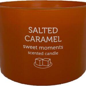 Orange Decorative Holder & Scented Candle, Salted Caramel, 85G