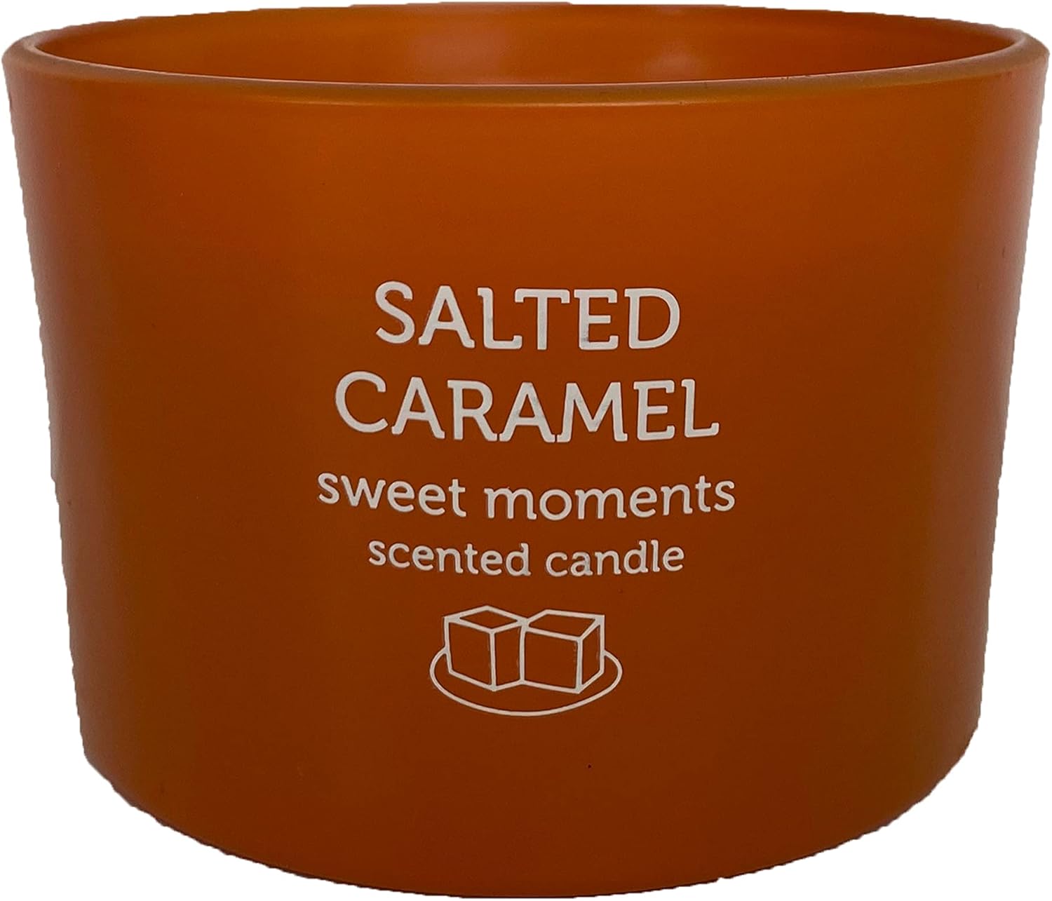 Orange Decorative Holder & Scented Candle, Salted Caramel, 85G