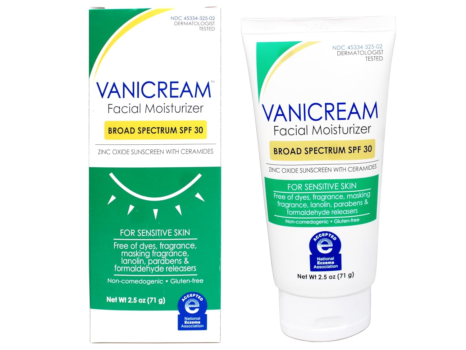 Vanicream Sensitive Skin Facial Moisturizer SPF 30, 2.5 oz, Pack of 3 - Image 6