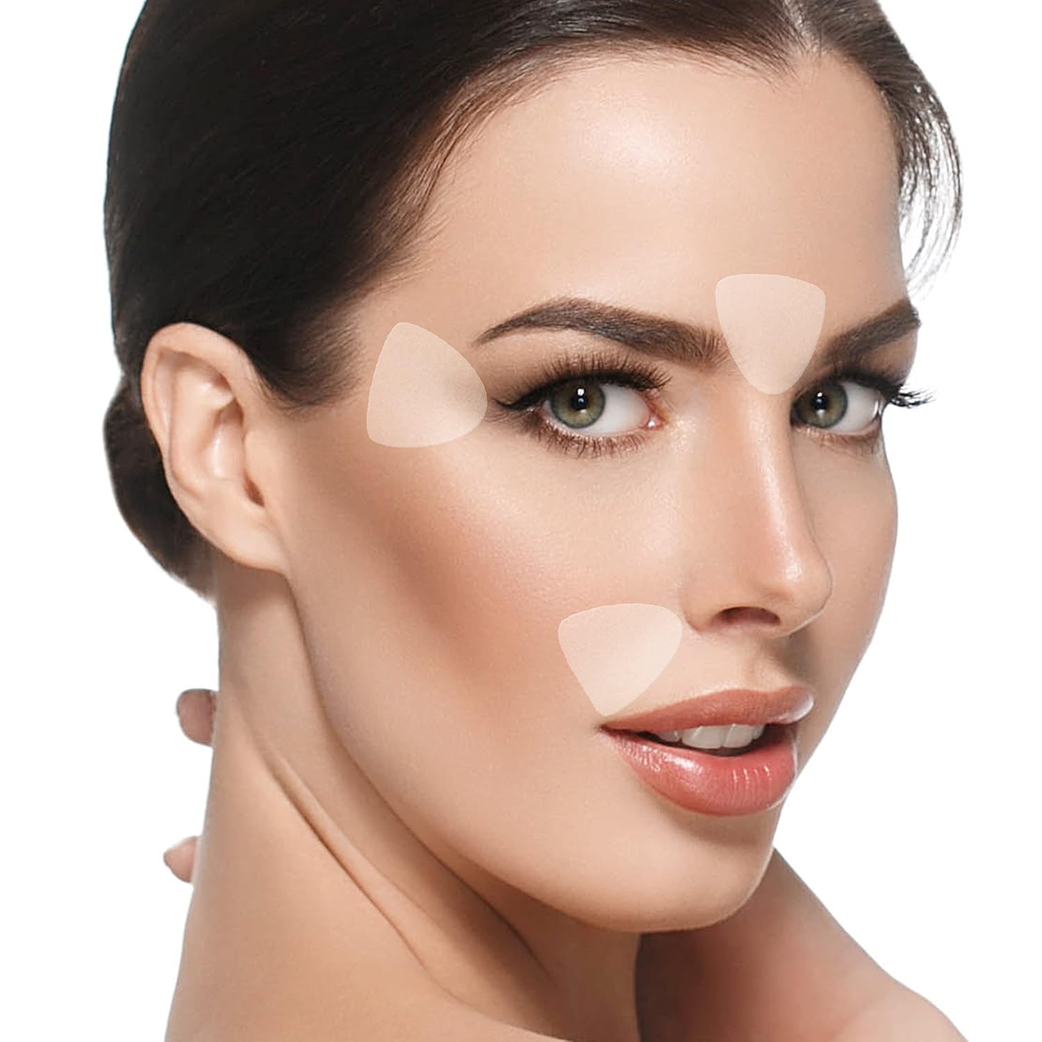 BLUMBODY Face & Forehead Wrinkle Patches โ Mini Anti-Wrinkle Facial Patches for Eyes, Mouth & Forehead โ Triangle Non-Silicone Face Tape for Elevens, Crows Feet and Fine Lines โ 160 Facial Patches