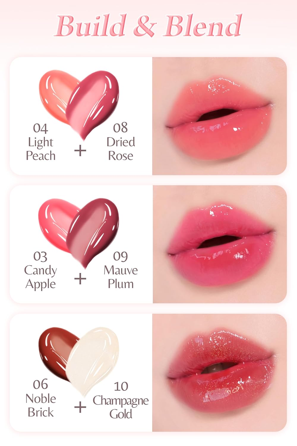 Self Beauty Vegan Korean Lip Balm Moisturizing Care - Collagen Lip Glass Hydrating, Hyaluronic Lip Gloss Repair - 0.06 oz (#2 Shy Pink) - Image 7
