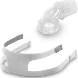 Replacement Headgear and Elbow/Swivel for DreamWear - Snug Fit & No Leaks, Includes Strap (No Clips) & Quick-Release Elbow for DW