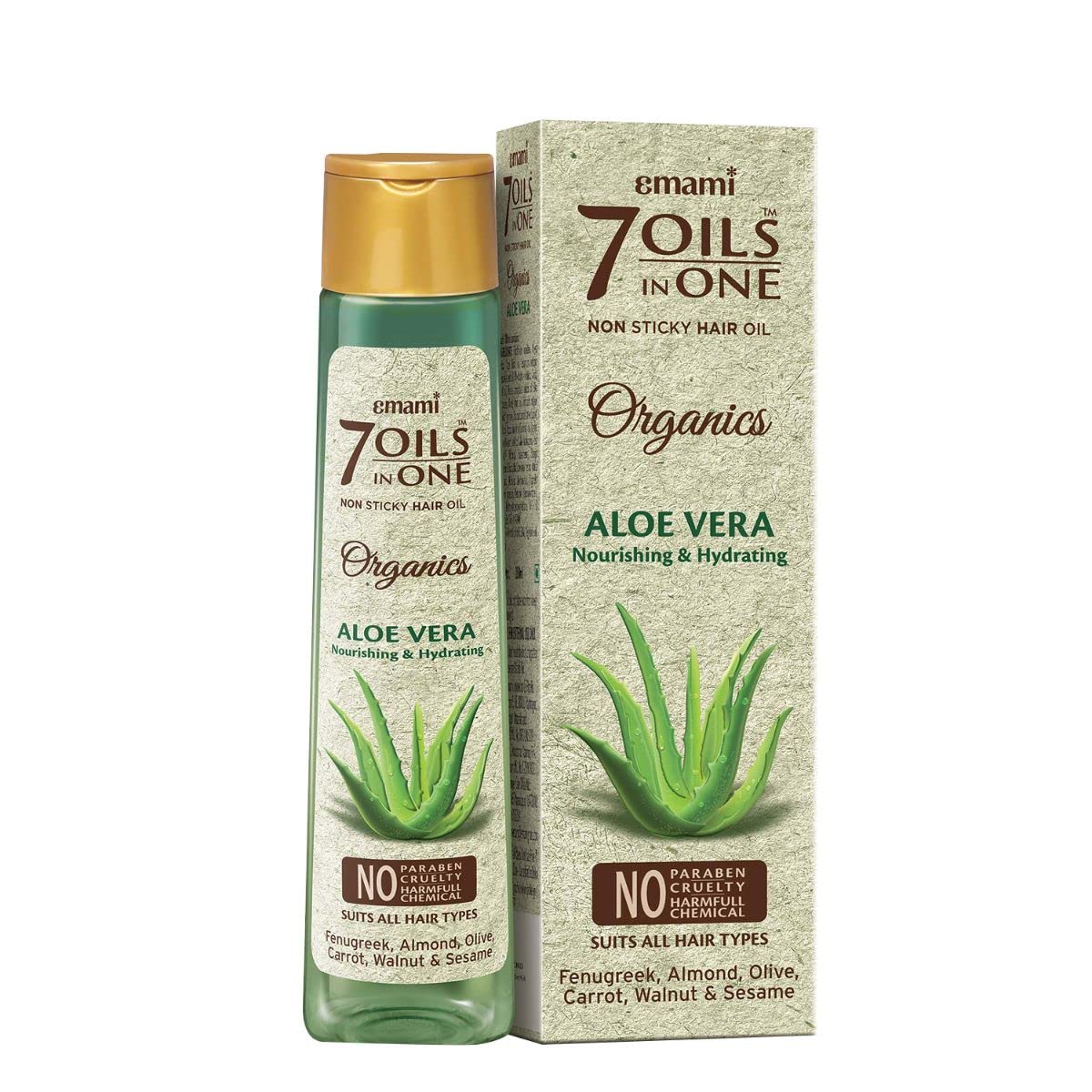 7-in-1 Hair Oil | with Aloe Vera | Hydrating & Nourishing Oil | Improves Hair Health | Reduces Split Ends | Provides Soft & Shiny Hairs | 6.76 Fl Oz/200ml