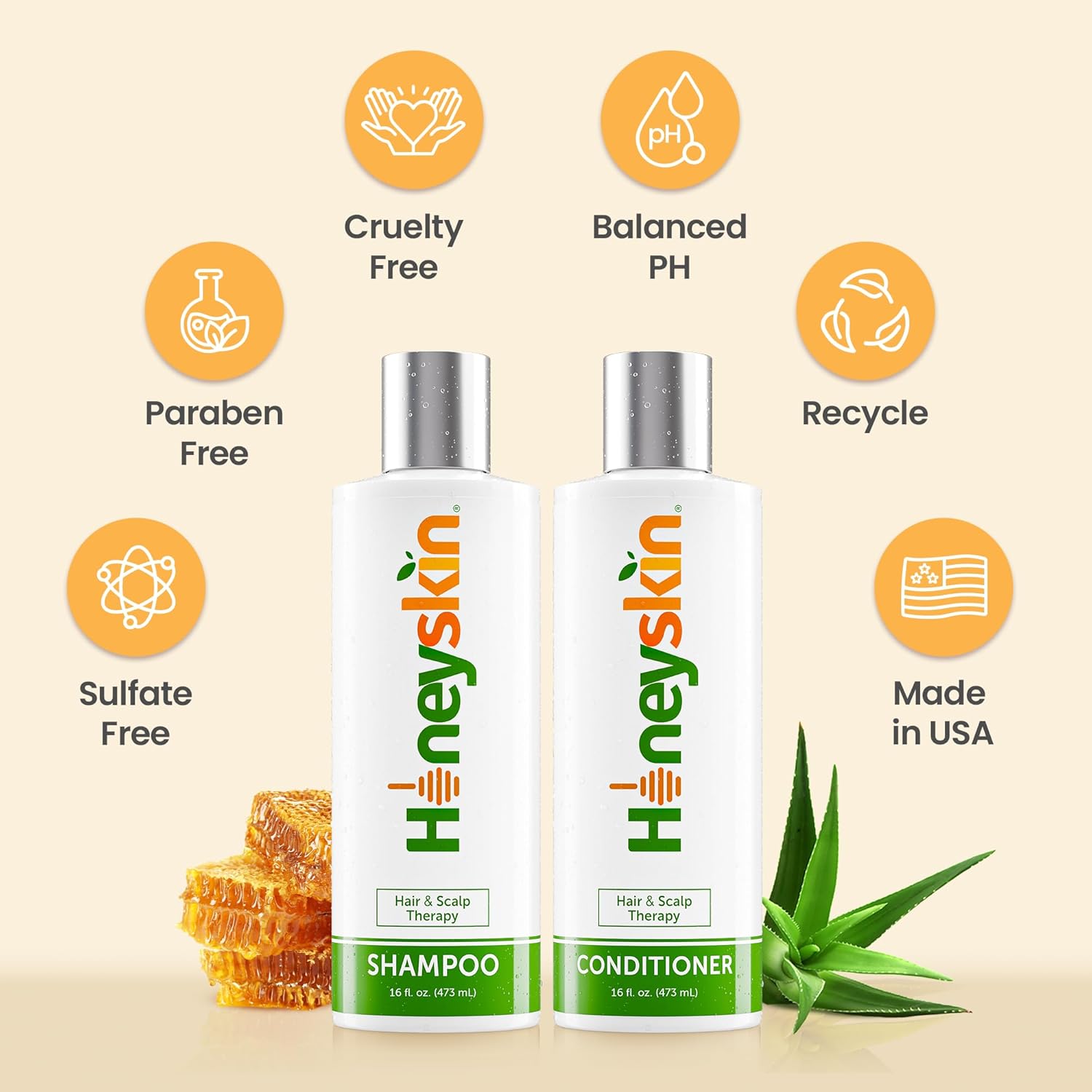 16 oz Hair Growth Shampoo and Conditioner Set with Manuka for Thinning Hair - Image 6