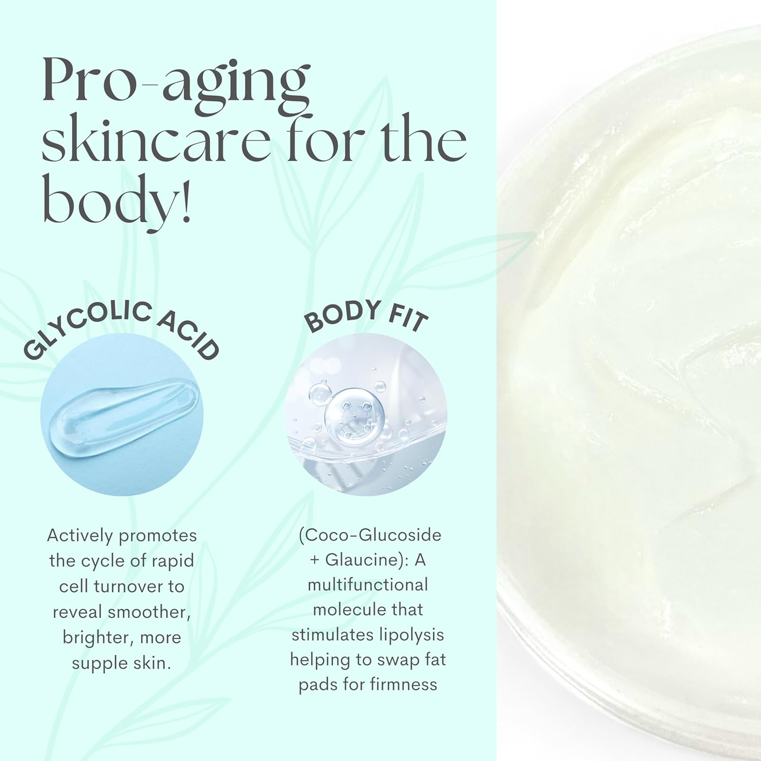 Serious Skincare - Glycolic Firming Retexturizing Body Cream - Moisturizing - Hydrating for Dry Skin - BODY FIT™ - For Crepey and Sagging Skin - Gentle Exfoliation for Smoother Skin - 8 Fl. Oz. - Image 4