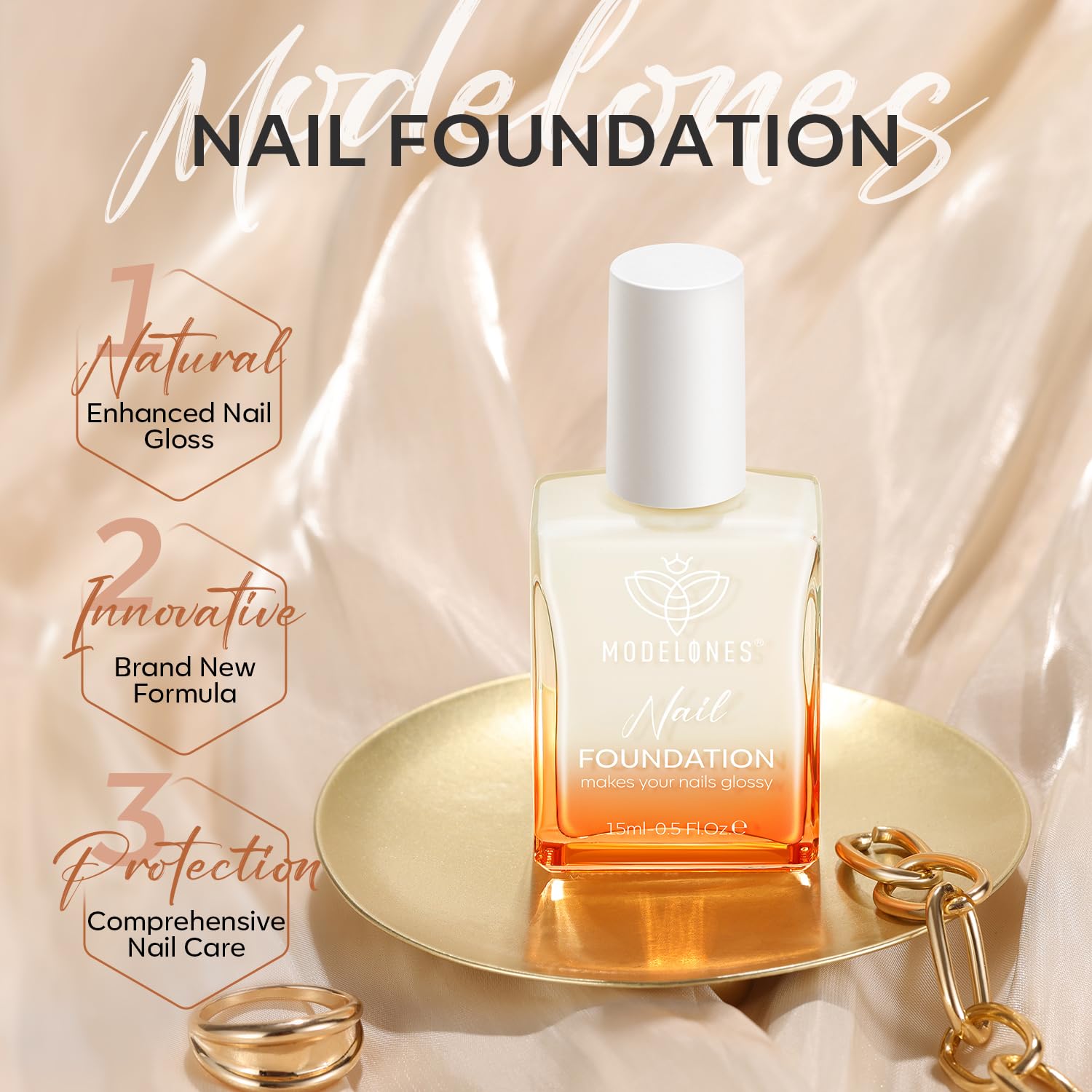 Modelones 15ml Milky White Nail Strengthener and Concealer for Damaged Nails - Image 8