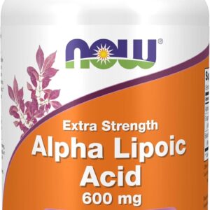 NOW Foods Supplements, Alpha Lipoic Acid 600 mg with Grape Seed Extract & Bioperine®, Extra Strength, 120 Veg Capsules