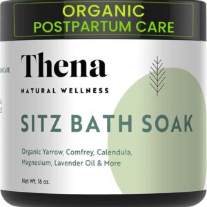 Best Organic Sitz Bath Soak for Postpartum Recovery Care New Mom Essentials & Natural Hemorrhoid Treatment, 100% Natural & Gentle with Pure Epsom & Dead Sea Salts Witch Hazel Lavender Essential Oil