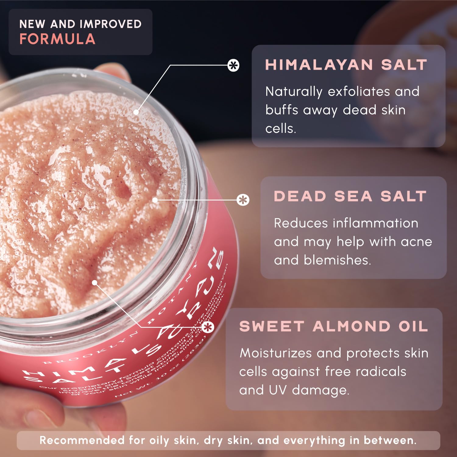 Brooklyn Botany 10 oz Himalayan Salt Body Scrub for Moisturizing Exfoliation and Fine Line Reduction - Image 7