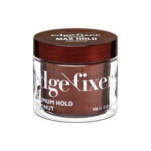 KISS COLORS & CARE 24 Hour Maximum Hold Scented Edge Fixer, Biotin B7 Infused, All Hair Types, Non-Greasy Gel, No Flaking, 100 mL (3.38 US fl. oz.) - Coconut Scent