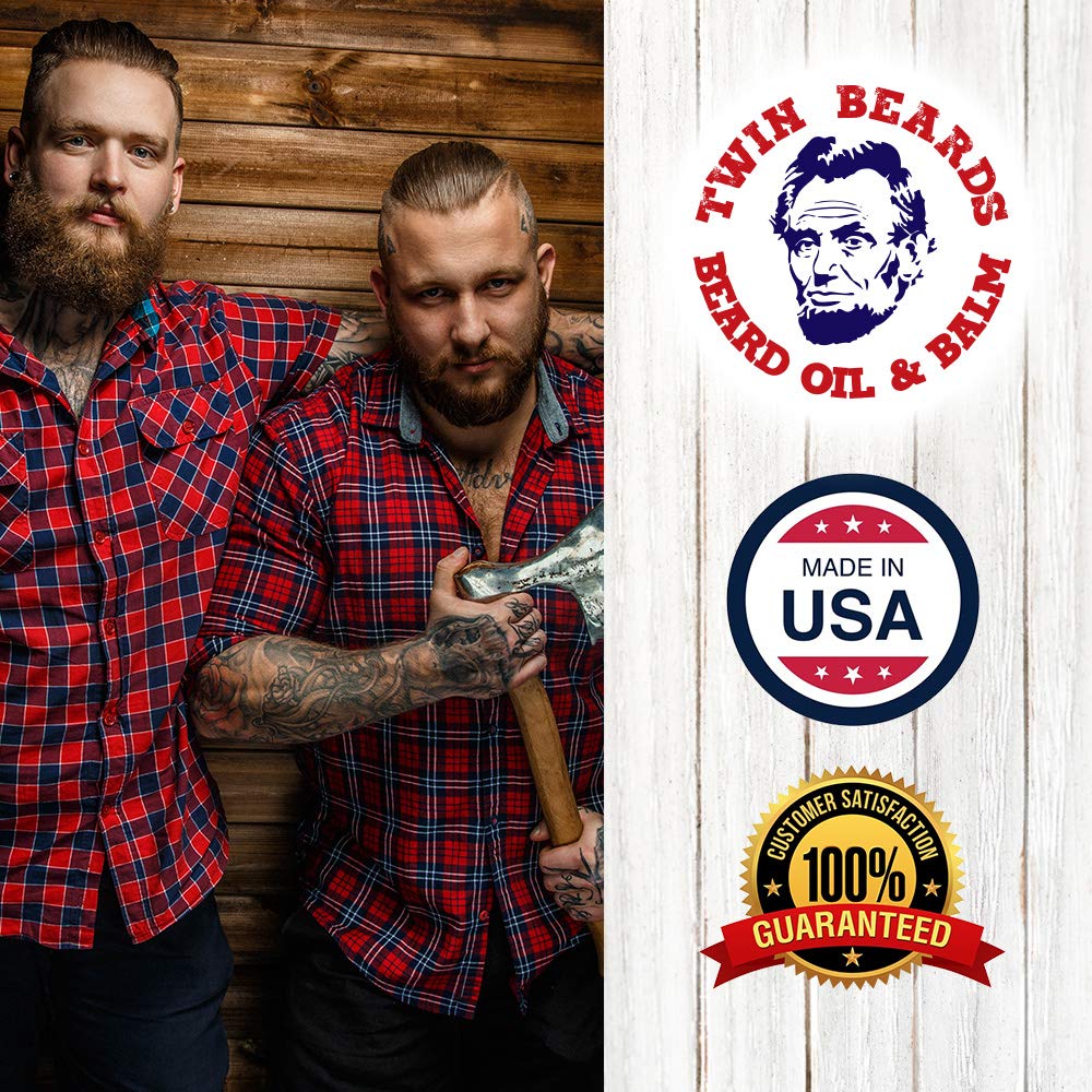Twin Beards Sandalwood Beard Oil for Men 8 oz Natural Conditioner and Moisturizer - Image 4