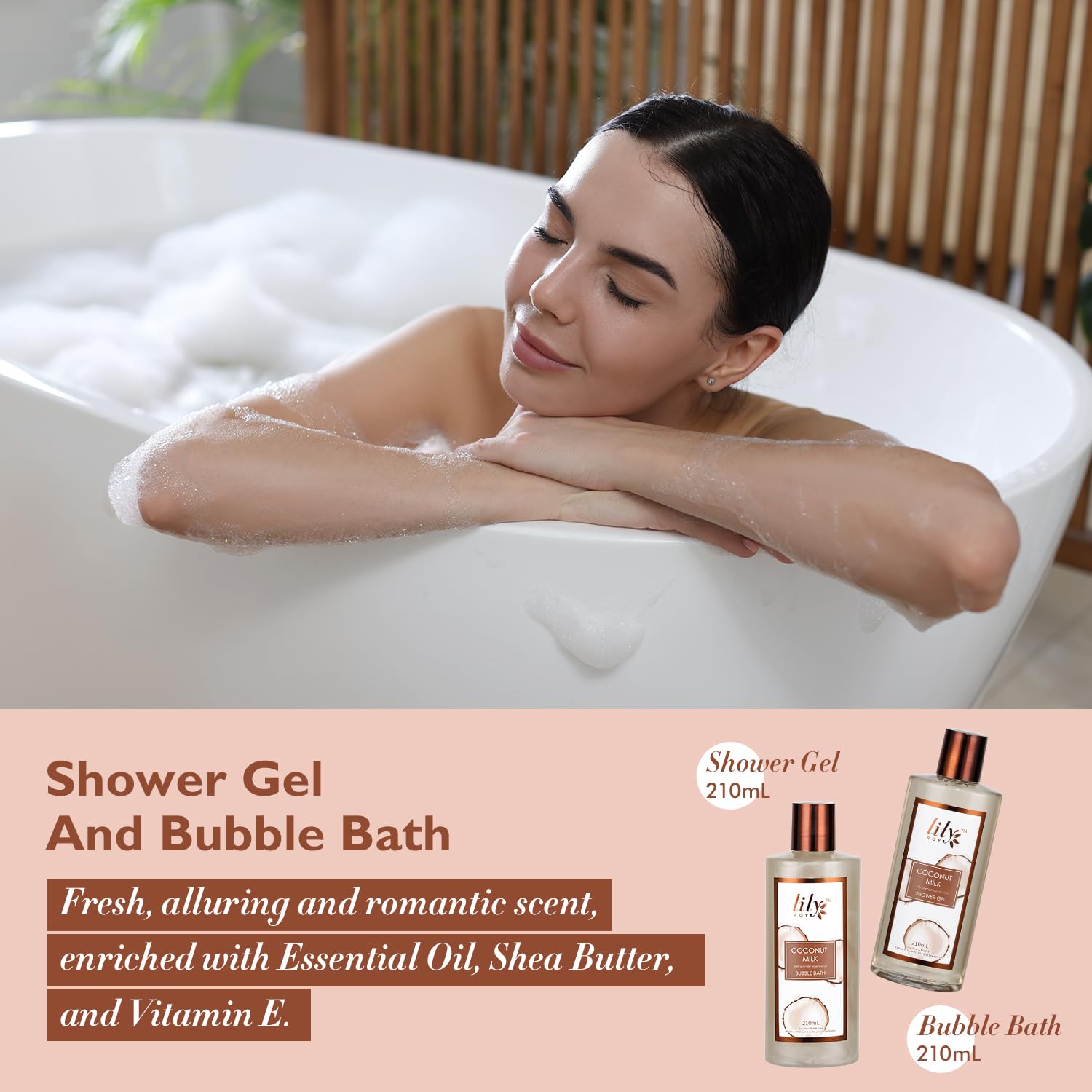 Fathers Day Gifts for Men Dad Coconut Vanilla Spa Gift Basket for Women 18 Pcs Luxury Bath & Body Set with Shower Gel | Relaxing Self Care Pampering Gifts for Her, Birthday, Christmas, Mothers Day - Image 6
