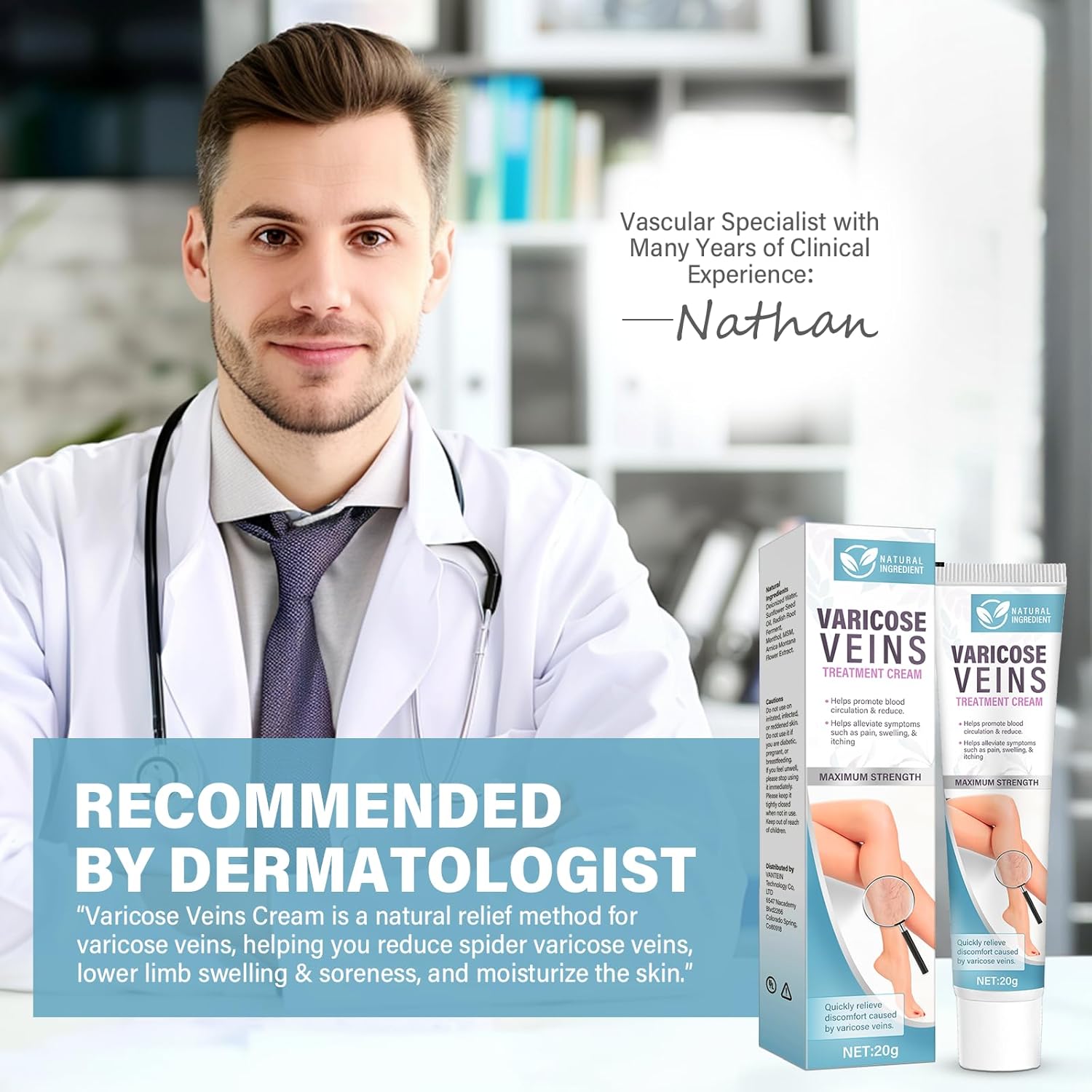 Varicose Veins Treatment for Legs, 2 Count Varicose Veins Cream - Improves Blood Circulation, Reduces Varicose Veins and Heaviness - Image 8