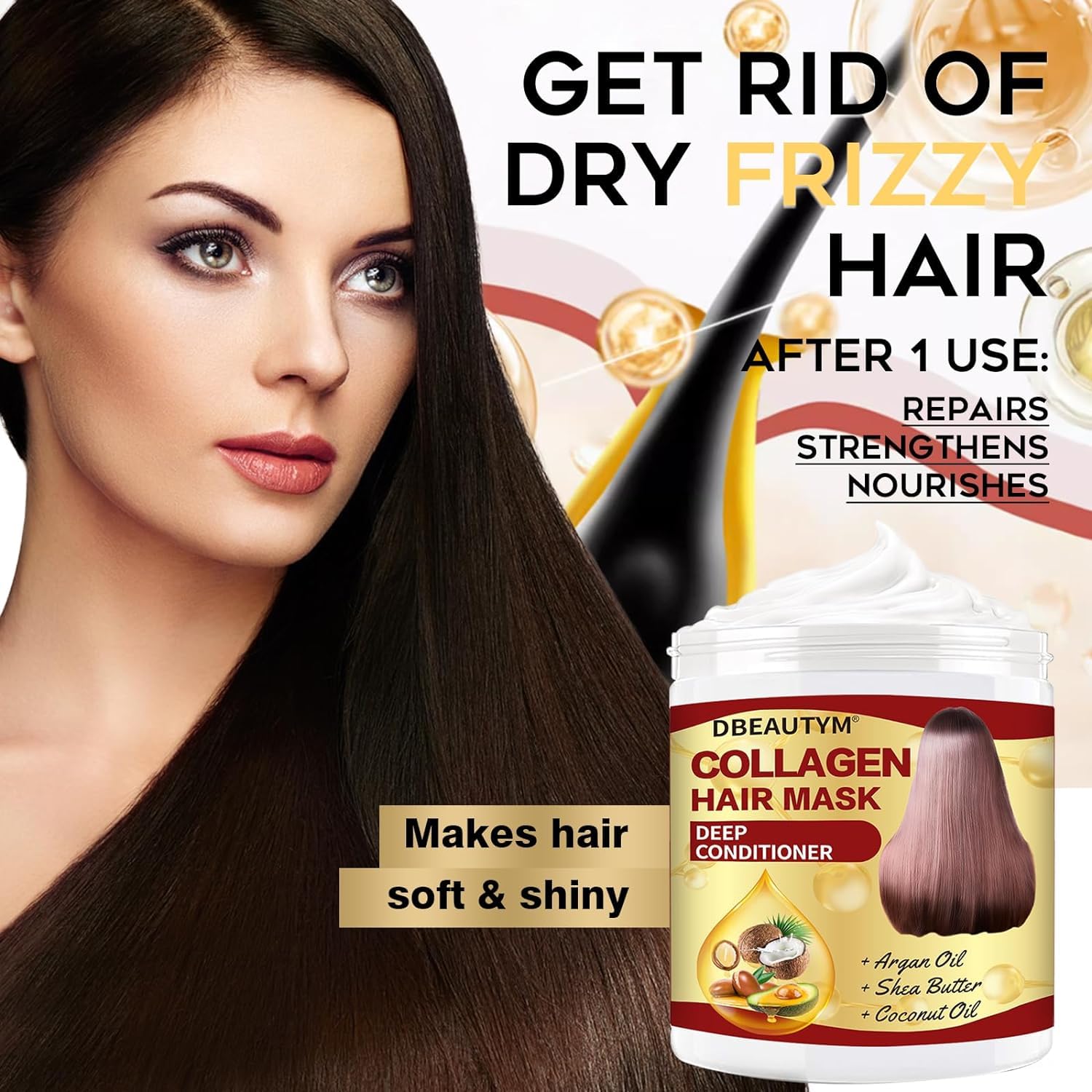 Collagen Hair Treatment Hair Mask & Rosemary Hair Growth Oil,Deep Conditioner Hydrating Hair Mask for Dry Damaged Hair,Hair Growth Oil for Hair Loss,Natural Hair Regrowth Treatment for Men and Women - Image 3