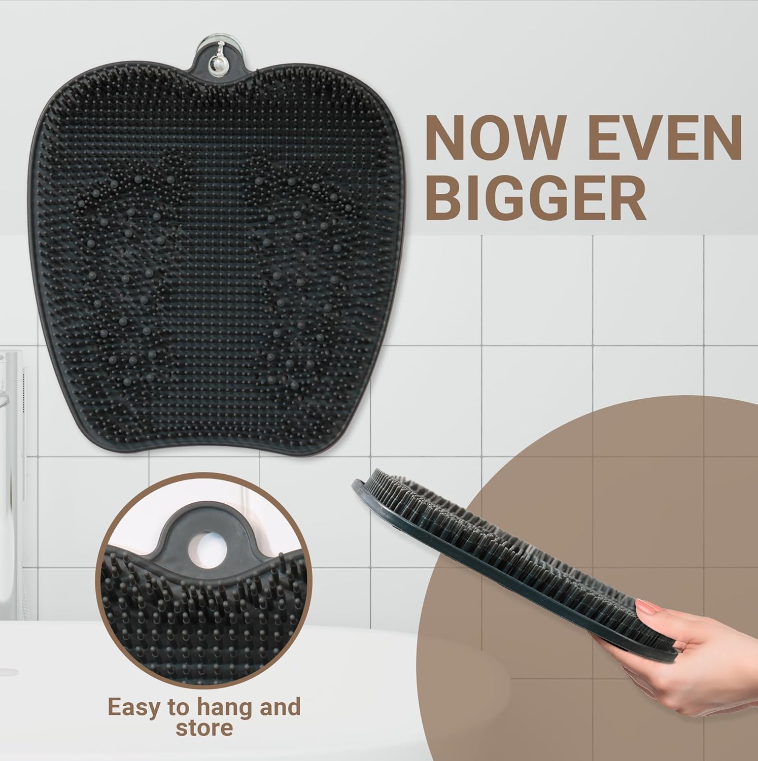 Shower Foot Scrubber Mat with Suction Grip | Foot Scrubber in Shower | Hands-Free Exfoliation & Massage | Soft Bristles for Deep Clean & Relaxation | Non-Slip, Mountable Design for Spa at Home - Image 7