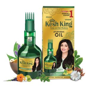 Ayurvedic Hair Oil | Herbal Oil with Bhringraj & Amla | Enhance Hair Growth | Reduce Hairfall | Nourishes Scalp | Provides Long & Thick Hair | 3.38 Fl Oz/100ml