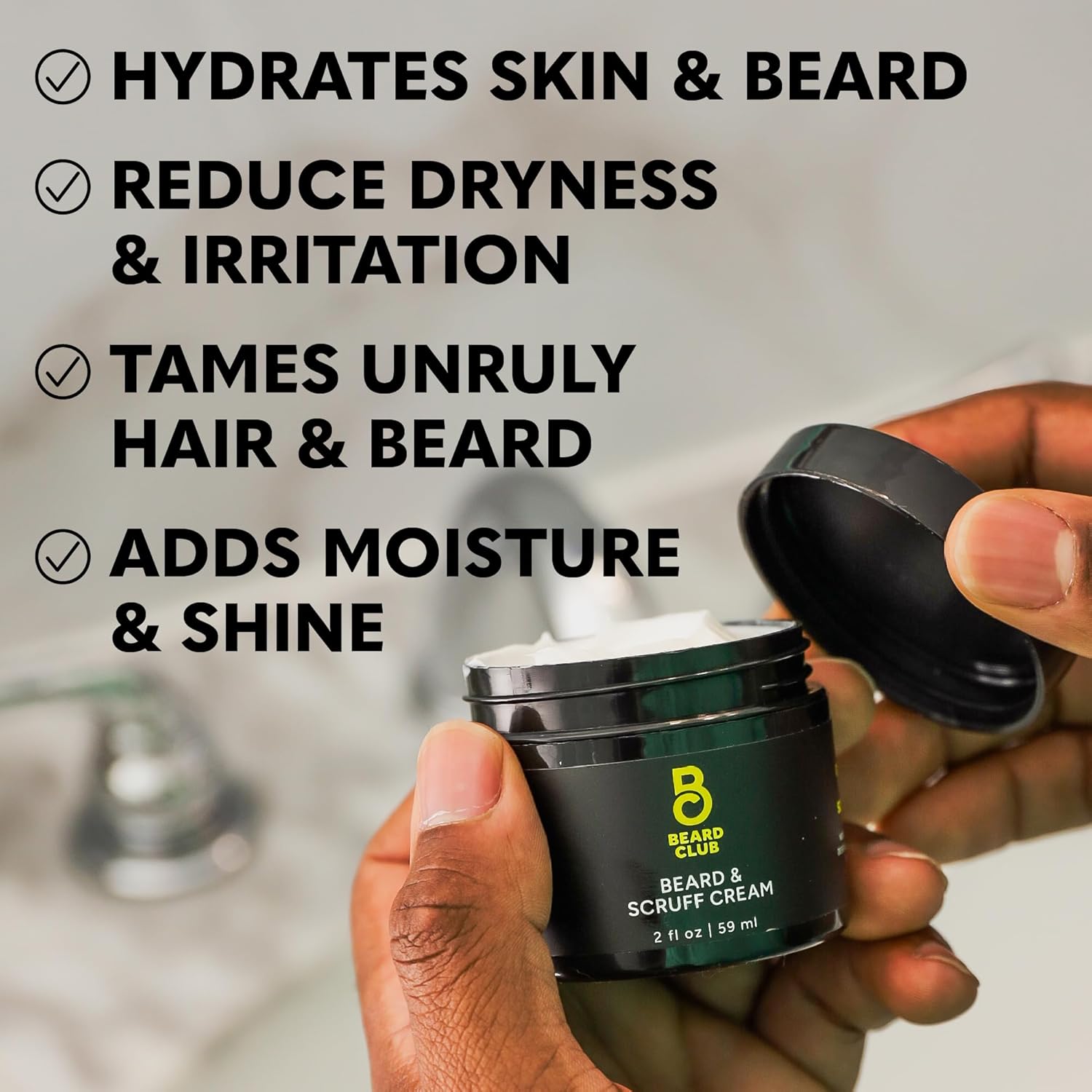The Beard Club 4 oz Biotin Beard Cream with Shea Butter for Healthy Beard and Skin - Image 5