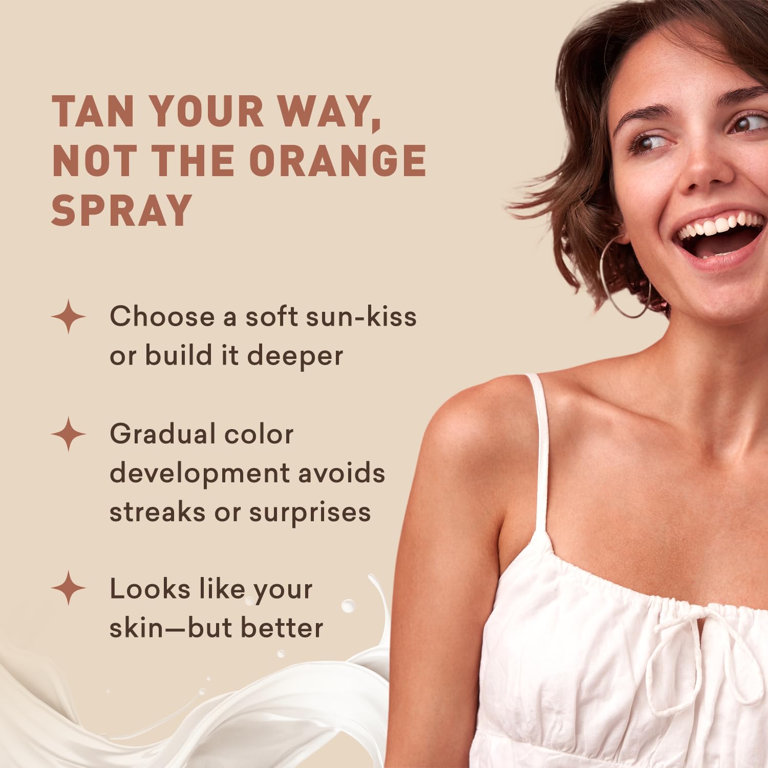 Sunless Tanning Lotion - Light to Medium tones | Indoor Self- Tanner | Body Tanning Lotion | Sun- Kissed Glow| Bronzer Lotion For All Skin Types |Just Nutritive | 8 Oz - Image 5