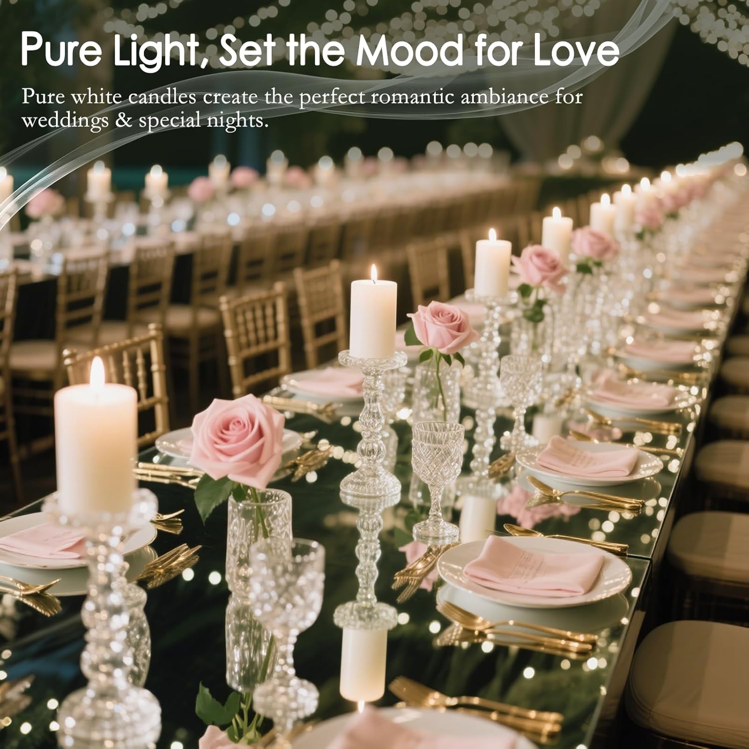 White Pillar Candles - 12 Packs Unscented Wax Pillar Candle, Long-Lasting 30 Hour Burn Time, 2x4 Inch, Elegant Decorative White Candles for Weddings, Centerpiece, Home Decor - Image 6