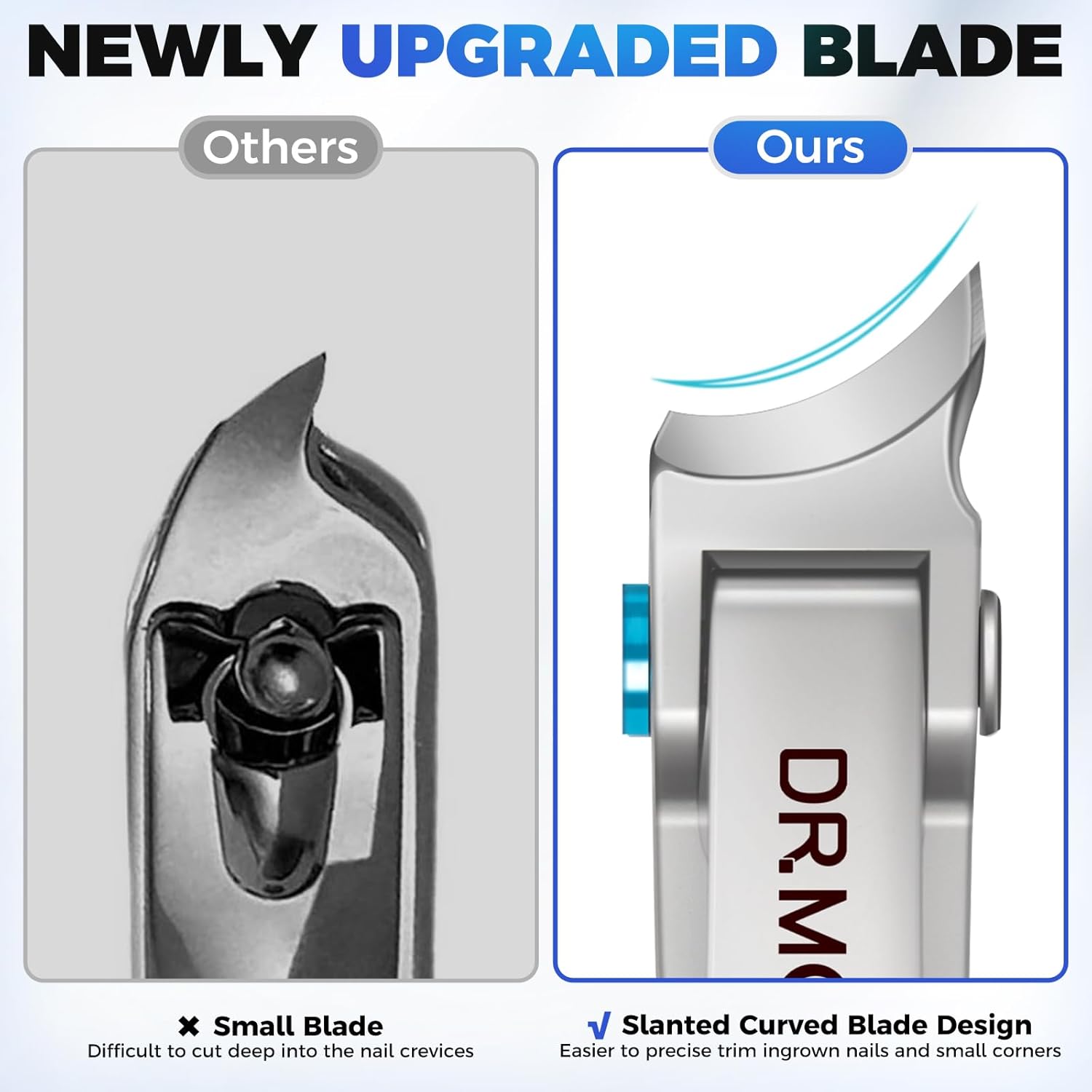 Toenail Clippers for Thick Toenails for Seniors, Slanted Nail Clippers for Men Thick Ingrown Nails with Wide Jaw Opening, Heavy Duty Curved Large Fingernail Ingrown Toenail Clippers - Image 2