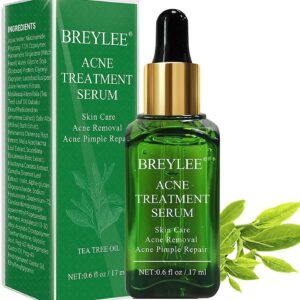 Tea Tree Acne Treatment Serum, Clear Skin Serum for Clearing Severe Acne,Breakout, Remover Pimple and Repair Skin (17ml,0.6oz)
